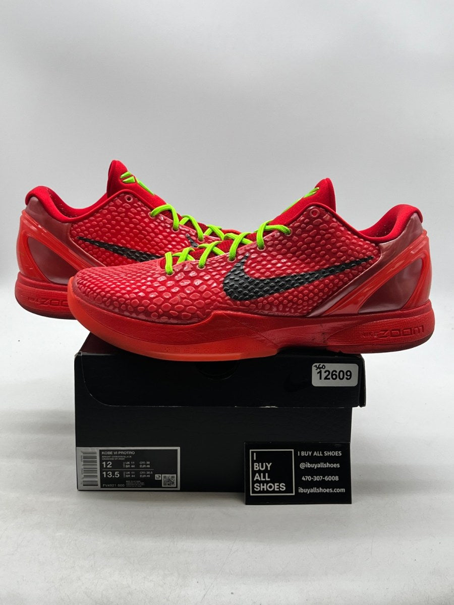 Nike Kobe 6 Protro Reverse Grinch 12 (Lightly Worn Pre-Owned) - Image 1