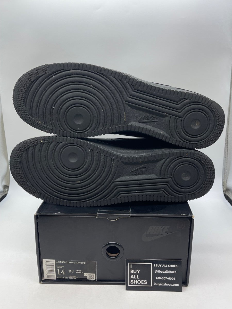 Nike Air Force 1 Low Supreme Black 14 (Moderately Worn Pre-Owned) - Image 7