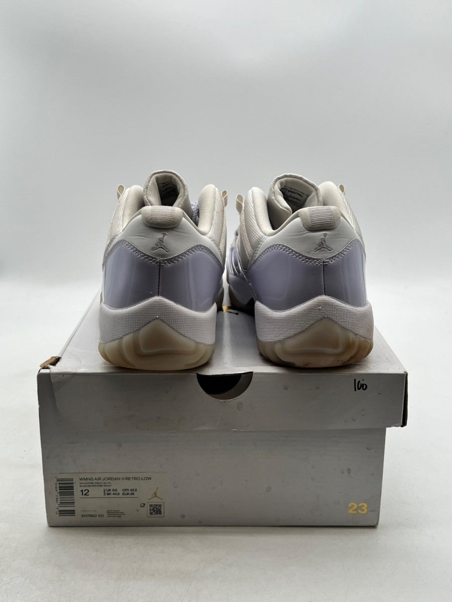 Jordan 11 Retro Low Pure Violet (Women's) 12W (Moderately Worn Pre-Owned)JordanWhite/Pure Violet-White - Image 3