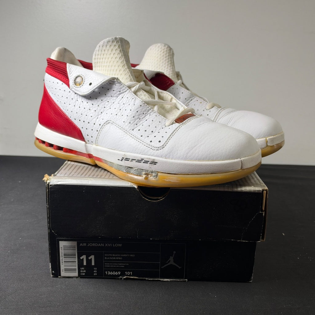 Jordan 16 OG Low White / Red (Size 11) - Image 1