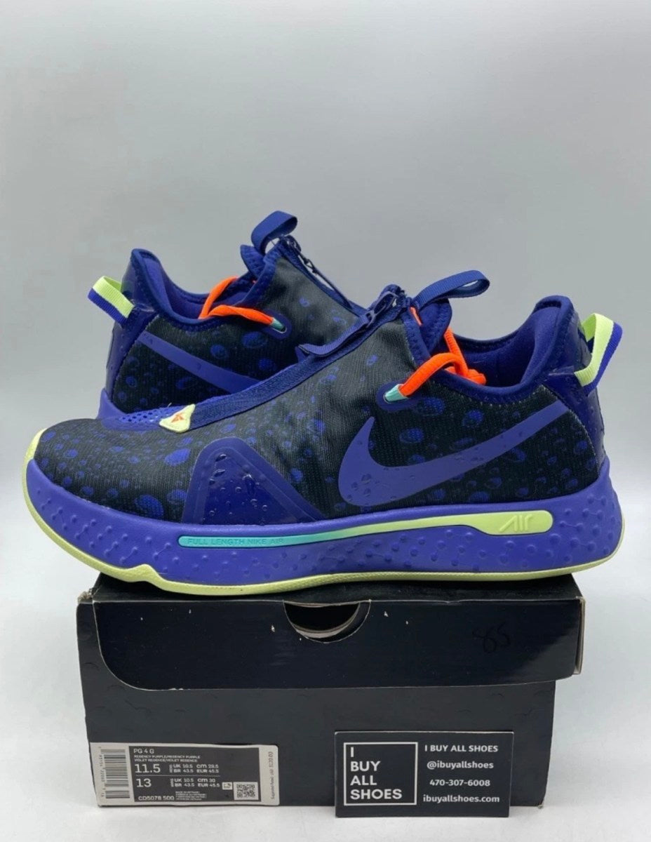 Nike PG 4 Gatorade 11.5 (Lightly Worn Pre-Owned)NikeRegency Purple/Barely Volt-Total Orange-Regency Purple - Image 1