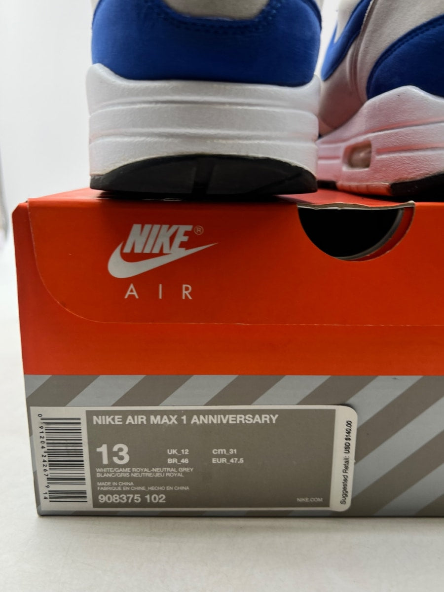 Nike Air Max 1 Anniversary Royal (2017 Restock) 13 (Lightly Worn Pre-Owned) - Image 4