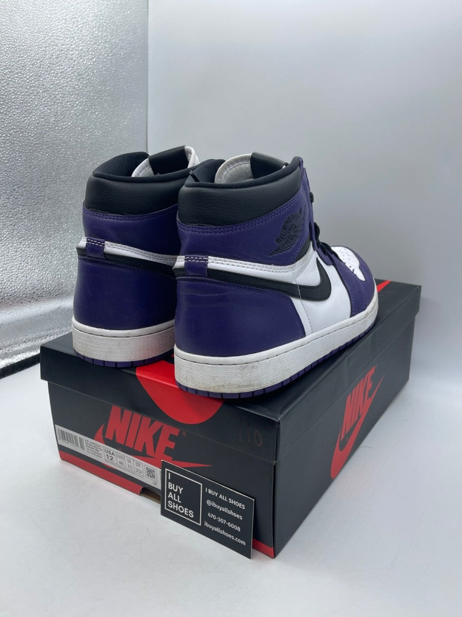 Jordan 1 Retro High Court Purple White 12 (Moderately Worn Pre-Owned) - Image 5
