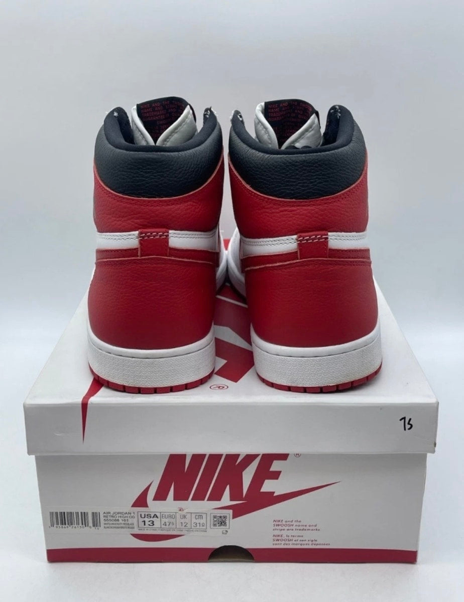 Jordan 1 Retro High OG Heritage 13 (Lightly Worn Pre-Owned)JordanWhite/University Red-Black - Image 3