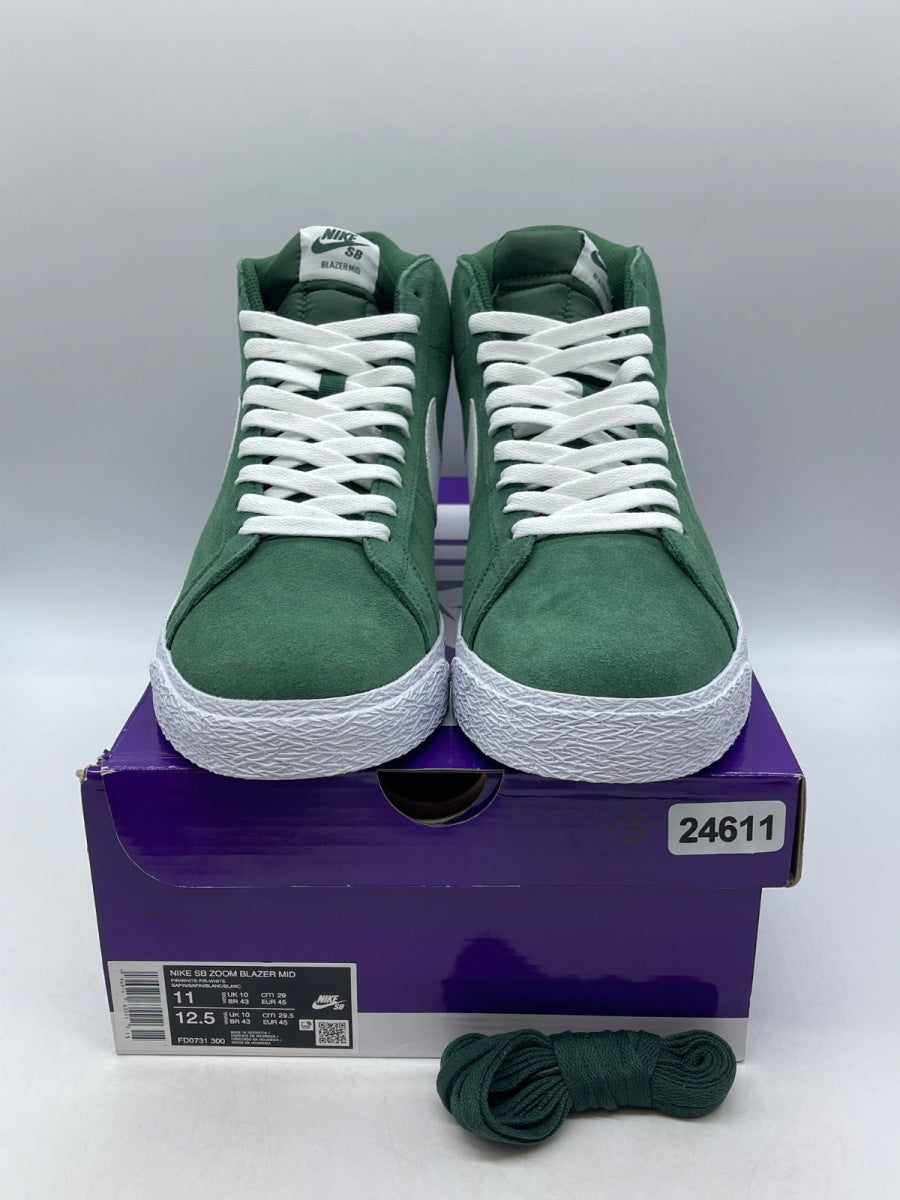 Nike SB Zoom Blazer Mid Fir White 11 (Moderately Worn Pre-Owned)NikeFir/Fir/White/White - Image 2