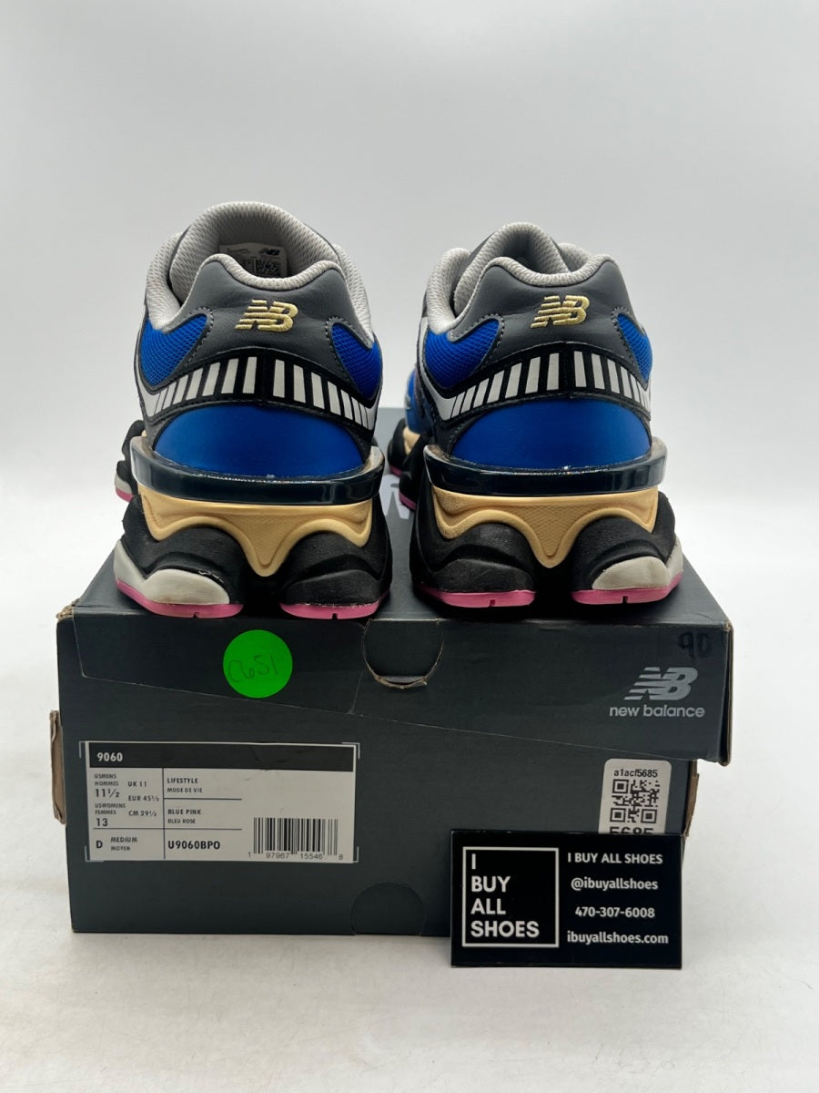 New Balance 9060 Blue Oasis Real Pink 11.5 (Lightly Worn Pre-Owned) - Image 3