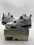 Jordan 4 Retro SB Navy 9.5 (Heavily Worn Pre-Owned)JordanSummit White/White/Navy/Neutral Grey/Gum Yellow/Varsity Red - Image 1