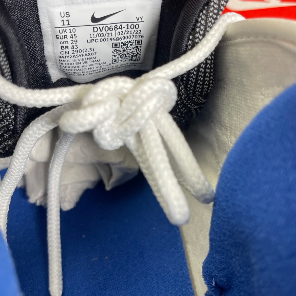 Nike Air Max Penny 1 Home (2022) 11 (Moderately Worn Pre-Owned)NikeWhite/Varsity Royal-Black - Image 6