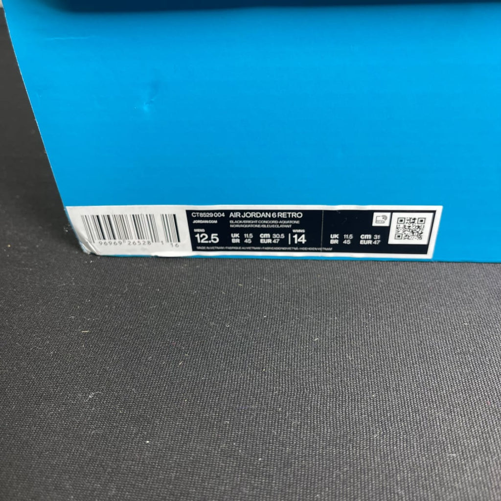 Jordan 6 Retro Aqua (Size 12.5) - aux