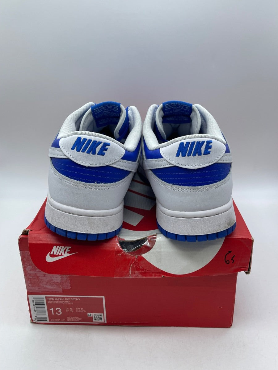 Nike Dunk Low Racer Blue White (Size 13) Moderately Worn - Image 3