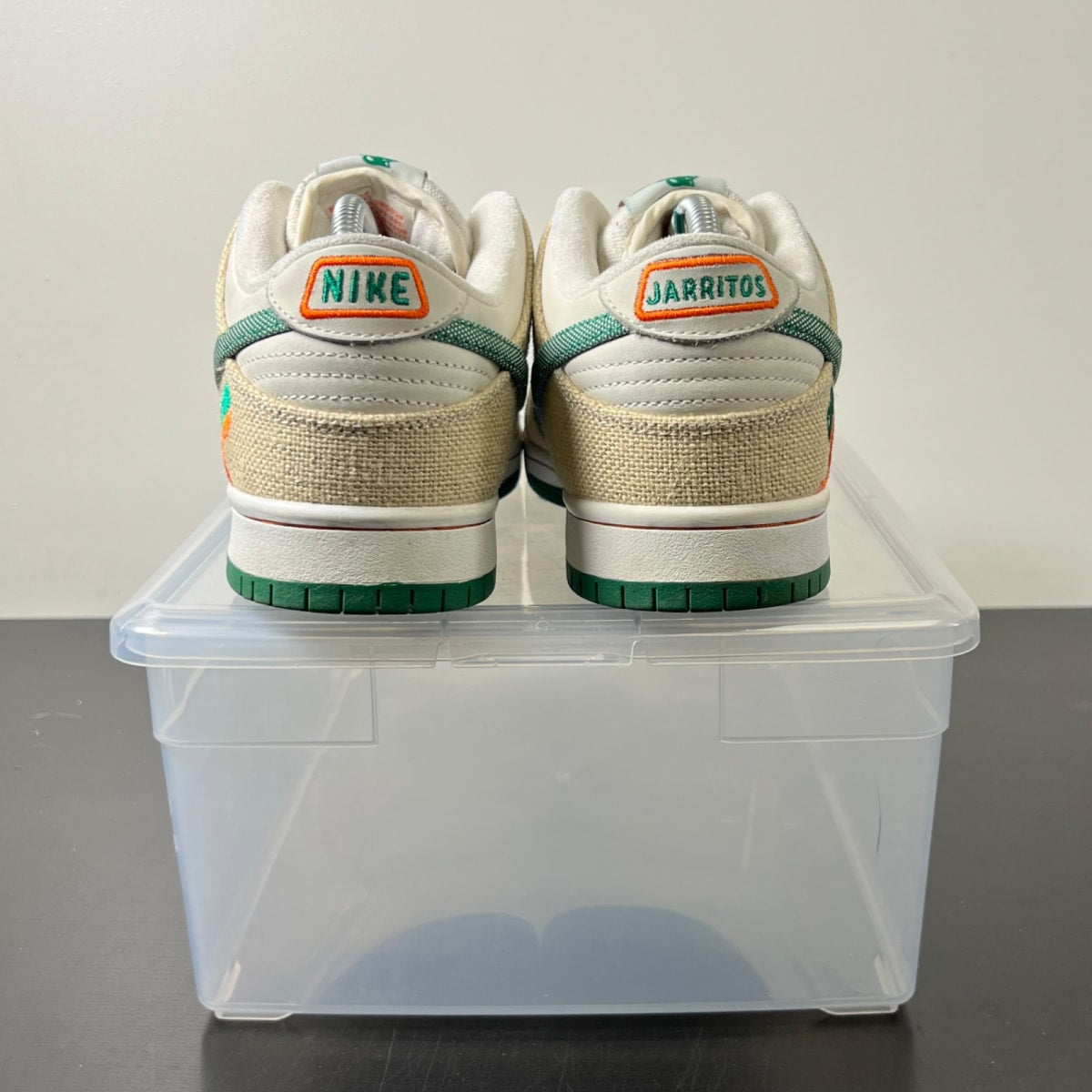 Nike SB Dunk Low Jarritos 8.5 (Lightly Worn Pre-Owned)NikePhantom/Safety Orange-Malachite - Image 4