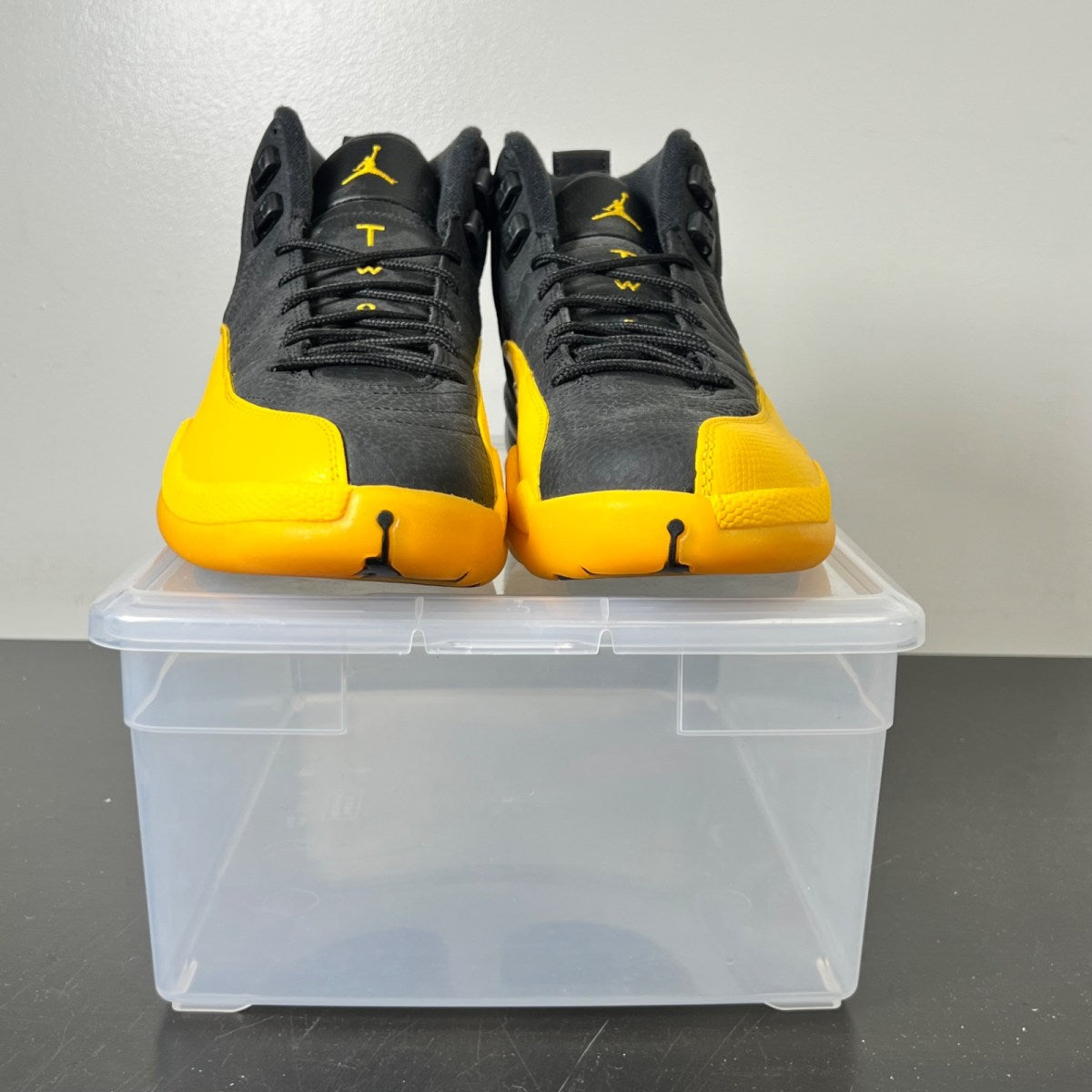 Jordan 12 Retro Black University Gold 10.5 (Lightly Worn Pre-Owned)JordanBlack/University Gold - Image 2