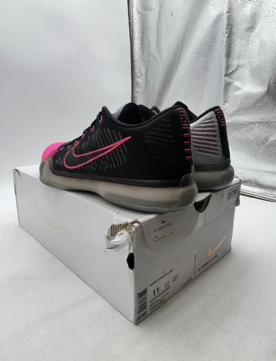 Nike Kobe 10 Elite Mambacurial 11 (Moderately Worn Pre-Owned)NikeBlack/Black-Wolf Grey-Pink Flash - Image 4