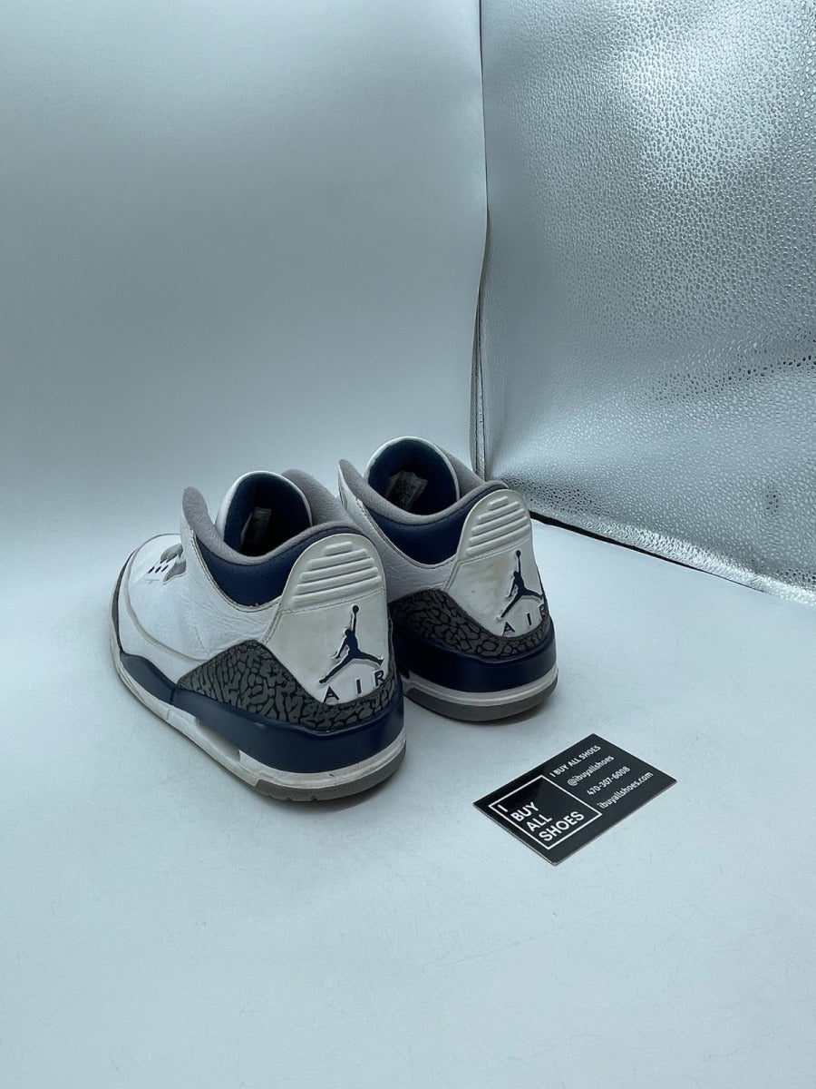 Jordan 3 Retro Midnight Navy 9 (Moderately Worn Pre-Owned) - Image 4