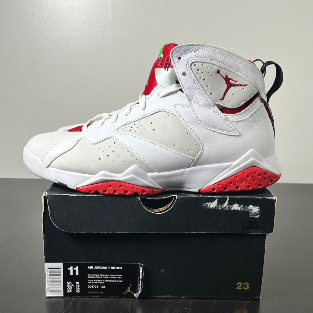 Jordan 7 Retro Hare (2015) 11 (Lightly Worn Pre-Owned)JordanWhite/True Red-Light Silver-Tourmaline - Image 3