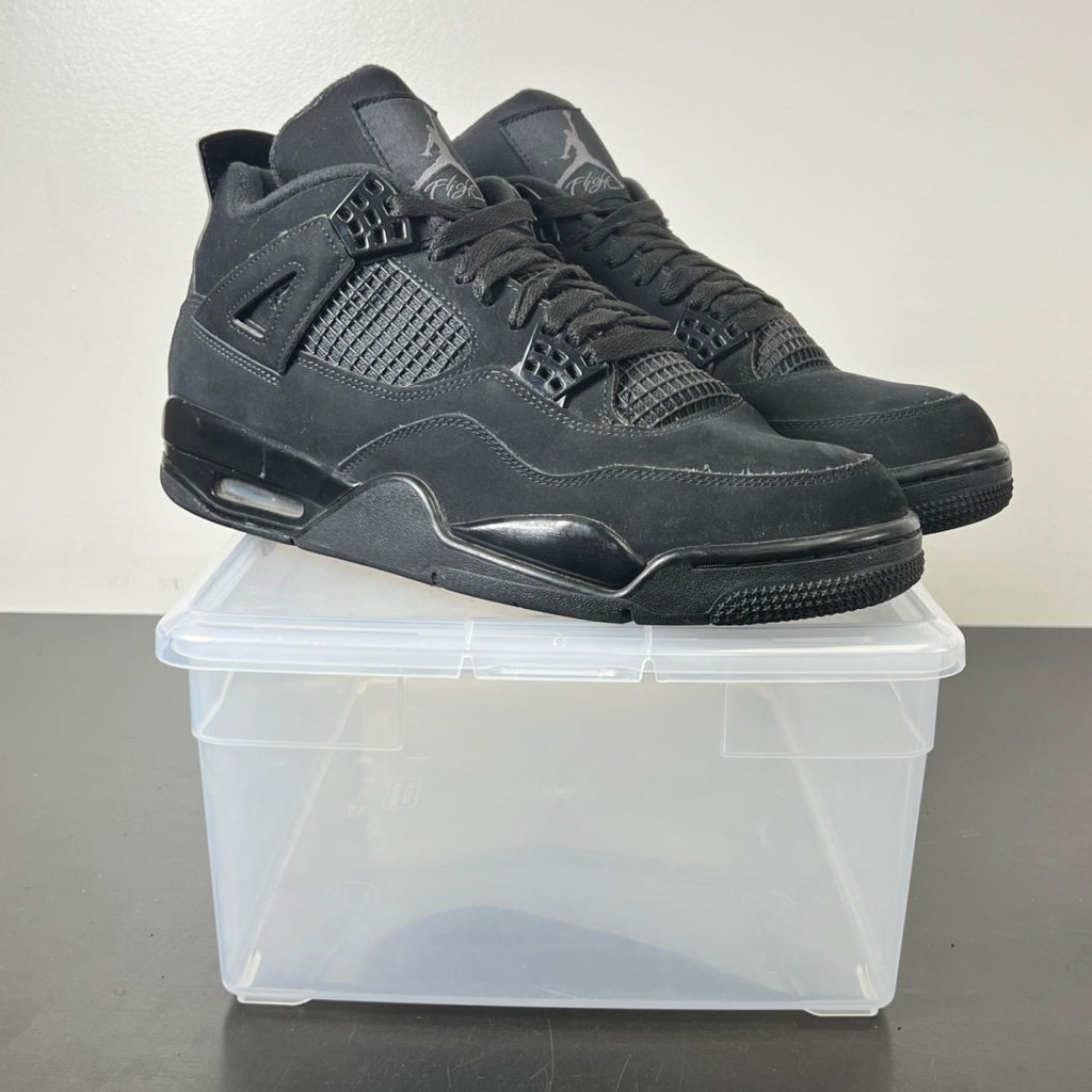 Jordan 4 Retro Black Cat (2020) 11 (Moderately Worn Pre-Owned)JordanBlack/Black-Light Graphite - Image 1