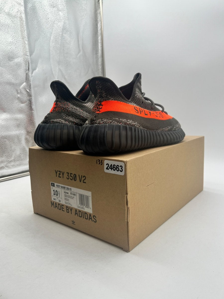 adidas Yeezy Boost 350 V2 Carbon Beluga 10.5 (Lightly Worn Pre-Owned)adidasCarbon Beluga/Steeple Grey/Solar Red - Image 5