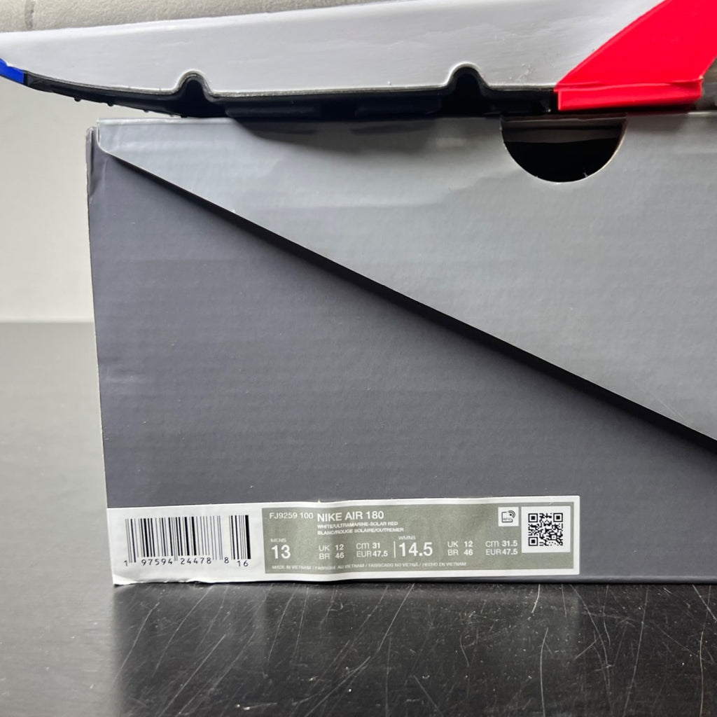 Nike Air Max 180 Ultramarine (2024) 13 (Lightly Worn Pre-Owned)NikeWhite/Ultramarine/Solar Red/Black - Image 4