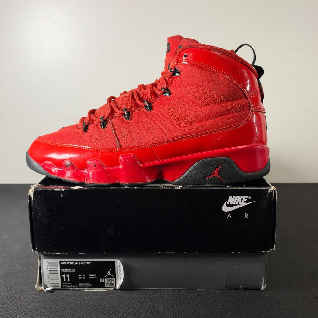 Jordan 9 Retro Chile Red (Size 11) - aux