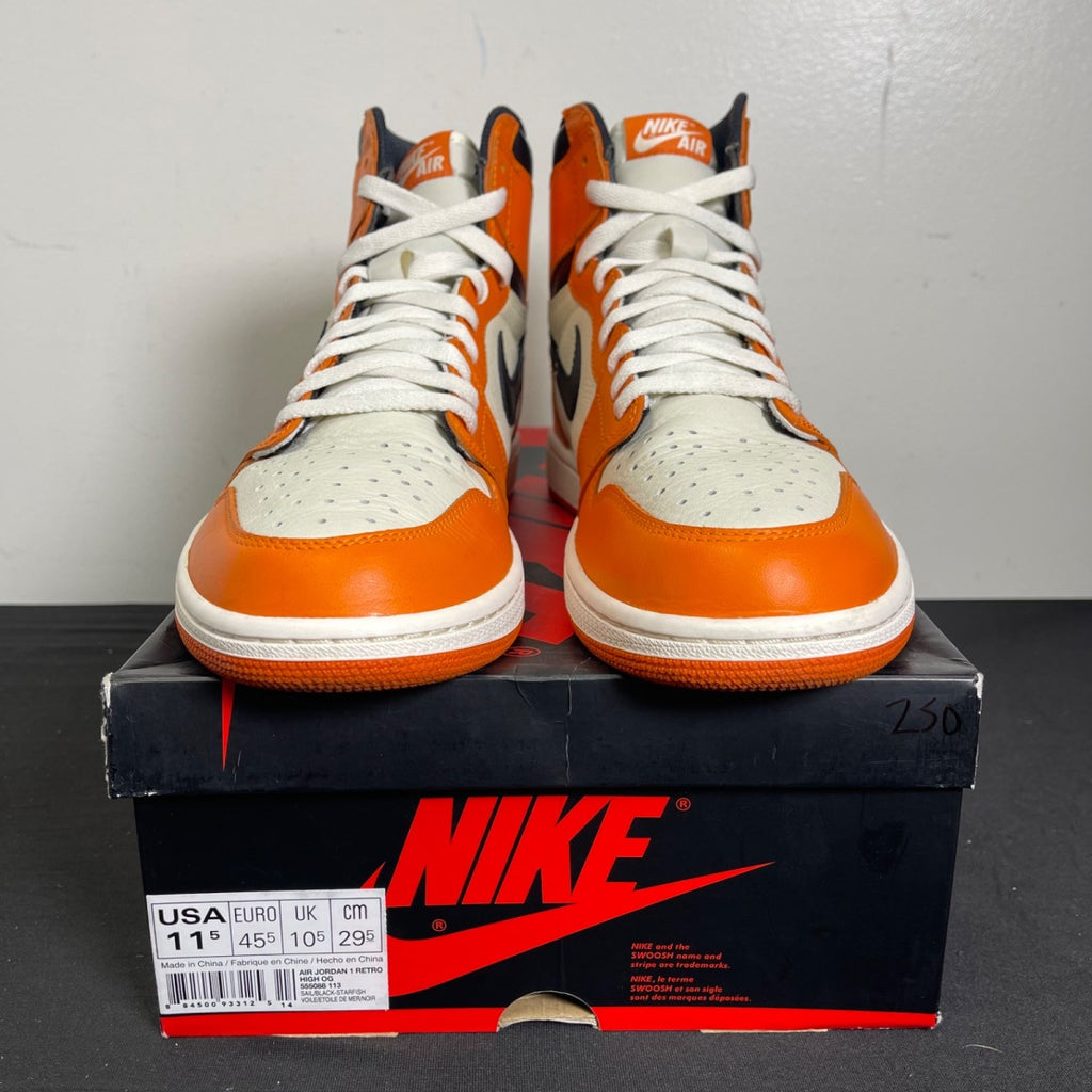 Jordan 1 Retro Reverse Shattered Backboard 11.5 (Moderately Worn Pre-Owned)JordanSail/Starfish-Black - Image 2