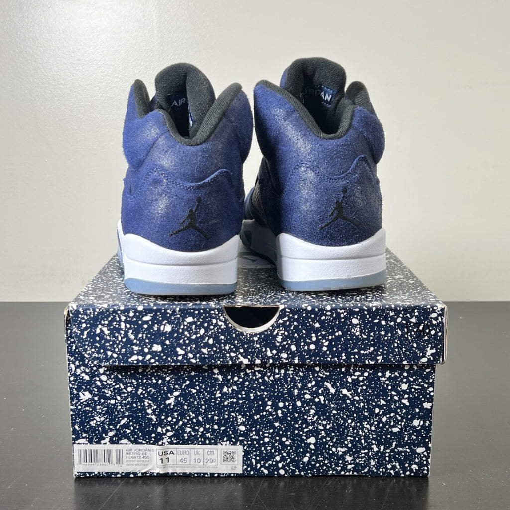 Jordan 5 Retro Midnight Navy 11 (Lightly Worn Pre-Owned)JordanMidnight Navy/Black/Football Grey - Image 5