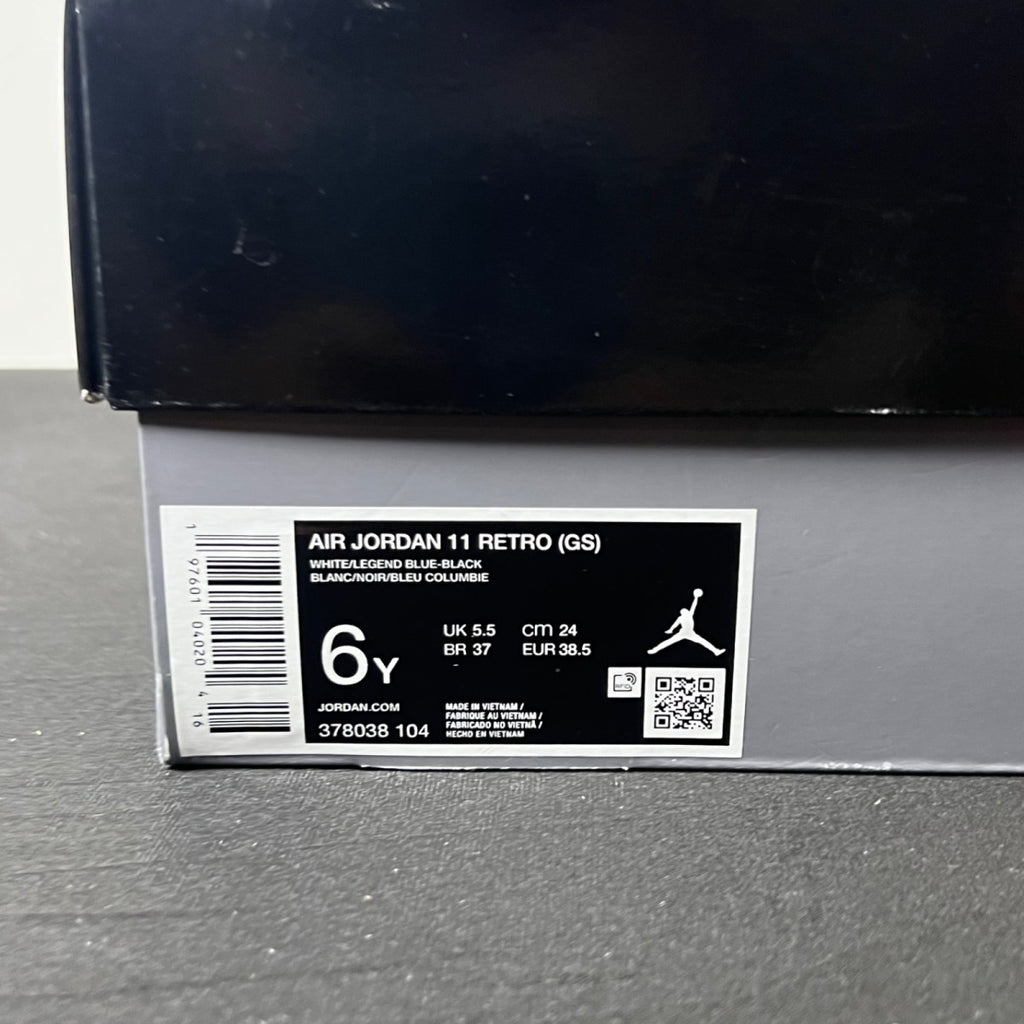 Jordan 11 Retro Legend Blue (2024) (GS) 6Y (Moderately Worn Pre-Owned)JordanWhite/Legend Blue/Black - Image 5