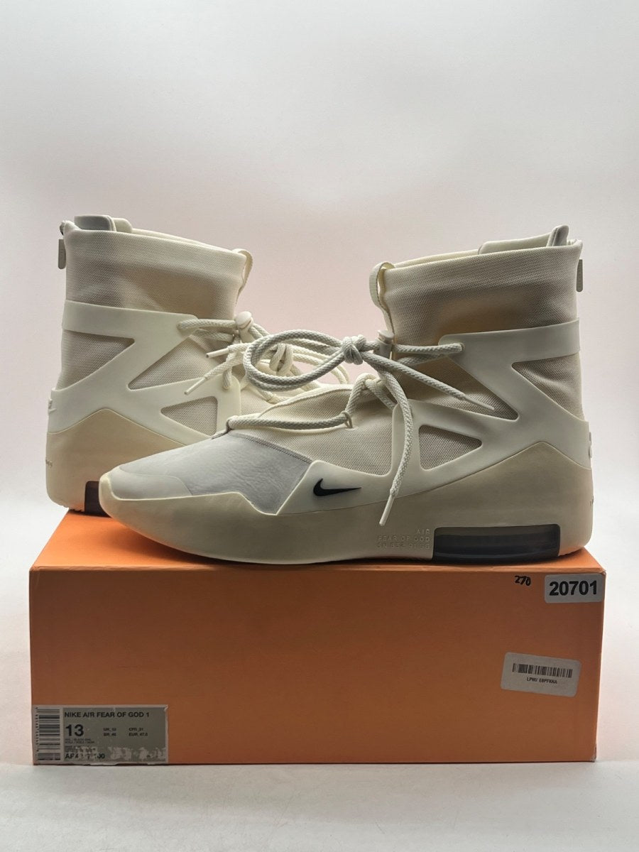 Nike Air Fear Of God 1 Sail Black 13 (Lightly Worn Pre-Owned) - Image 1