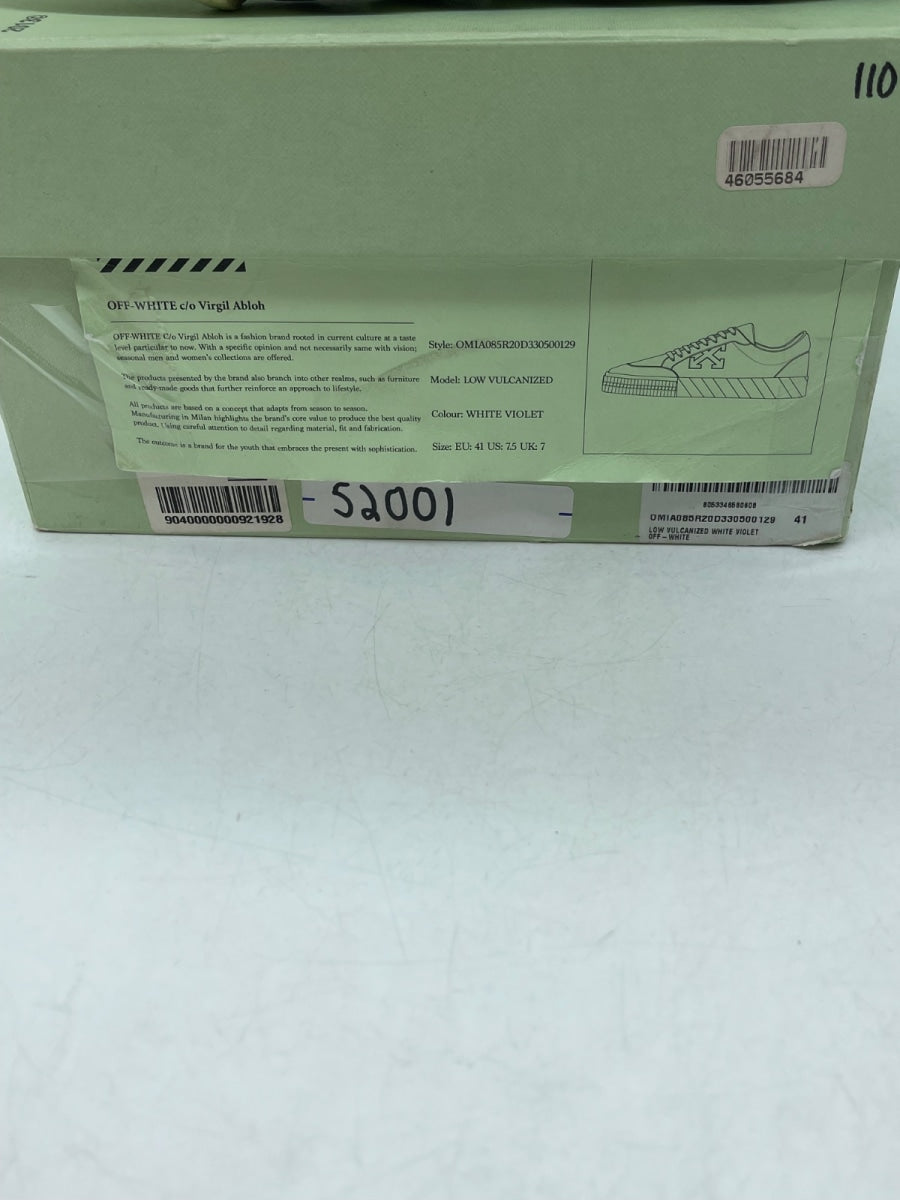 OFF-WHITE Vulc Low Black Violet SS20 41 (Moderately Worn Pre-Owned) - Image 9