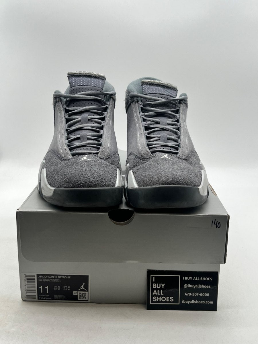 Jordan 14 Retro Flint Grey 11 (Lightly Worn Pre-Owned) - Image 2