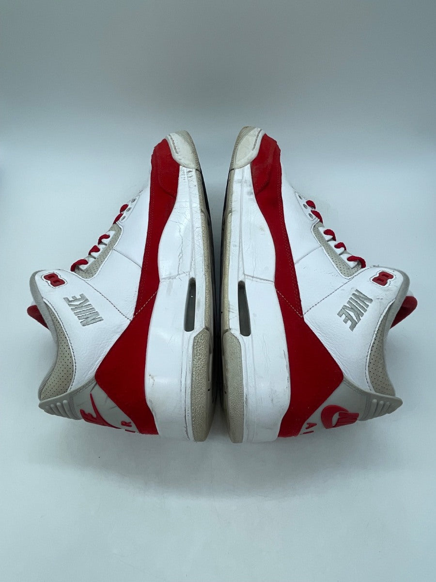 Jordan 3 Retro Tinker White University Red 12 (Moderately Worn Pre-Owned)JordanWhite/University Red-Neutral Grey - Image 6