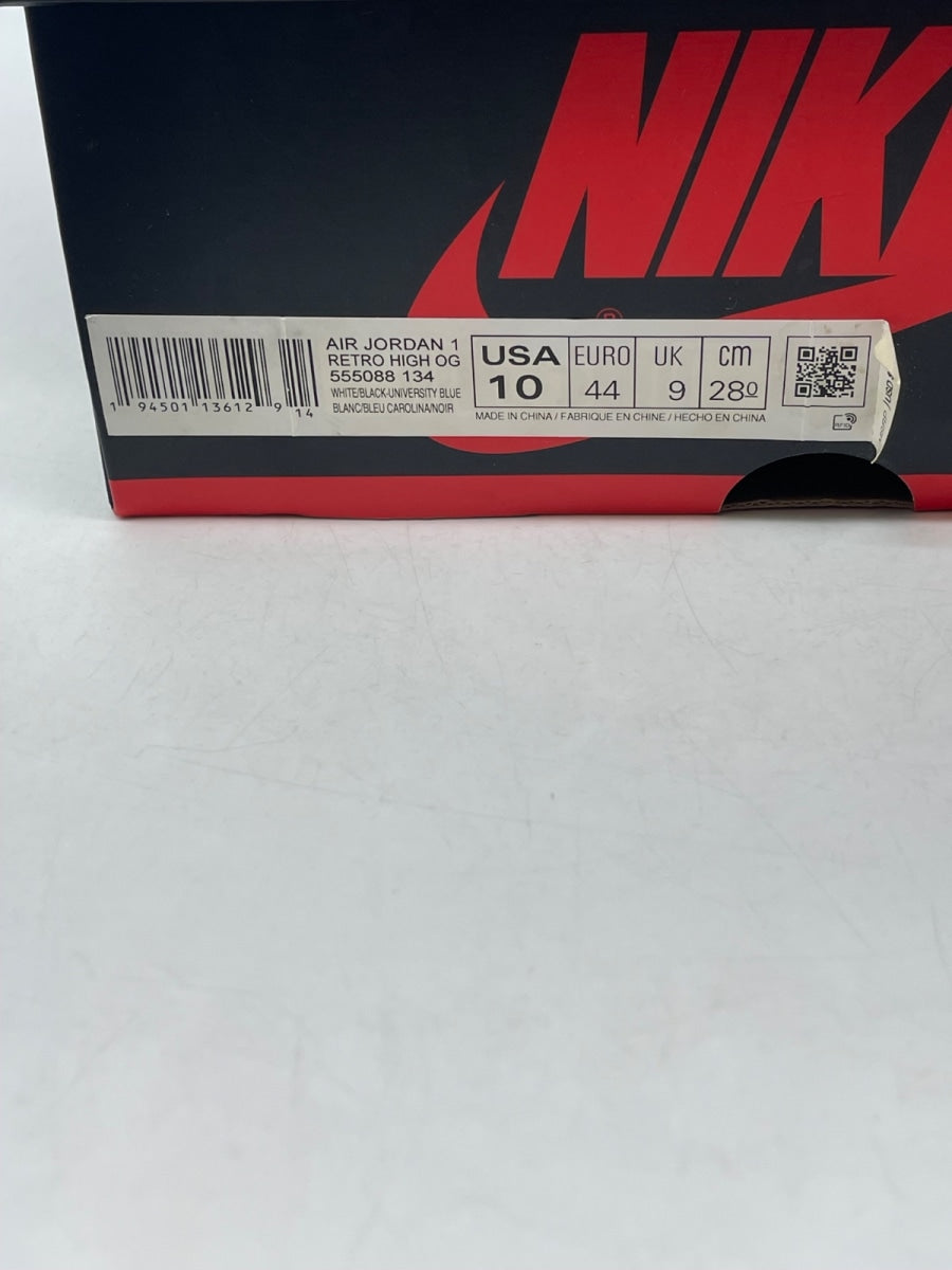 Jordan 1 Retro High OG University Blue 10 (Moderately Worn Pre-Owned)JordanWhite/University Blue-Black - Image 9