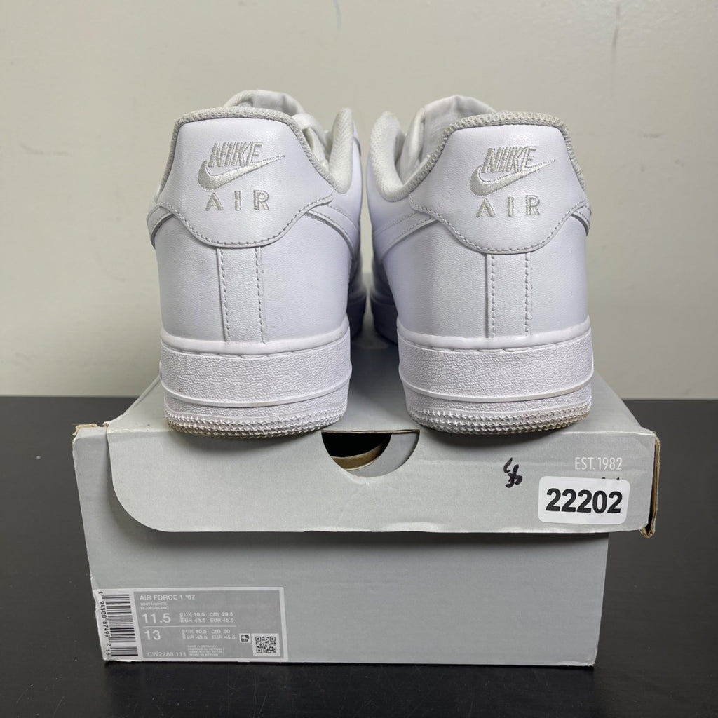 Nike Air Force 1 Low '07 White 11.5 (Moderately Worn Pre-Owned)NikeWhite/White - Image 4