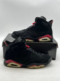 Jordan 6 Retro Black Varsity Red (2010) 9.5 (Moderately Worn Pre-Owned)JordanBlack/Varsity Red - Image 1