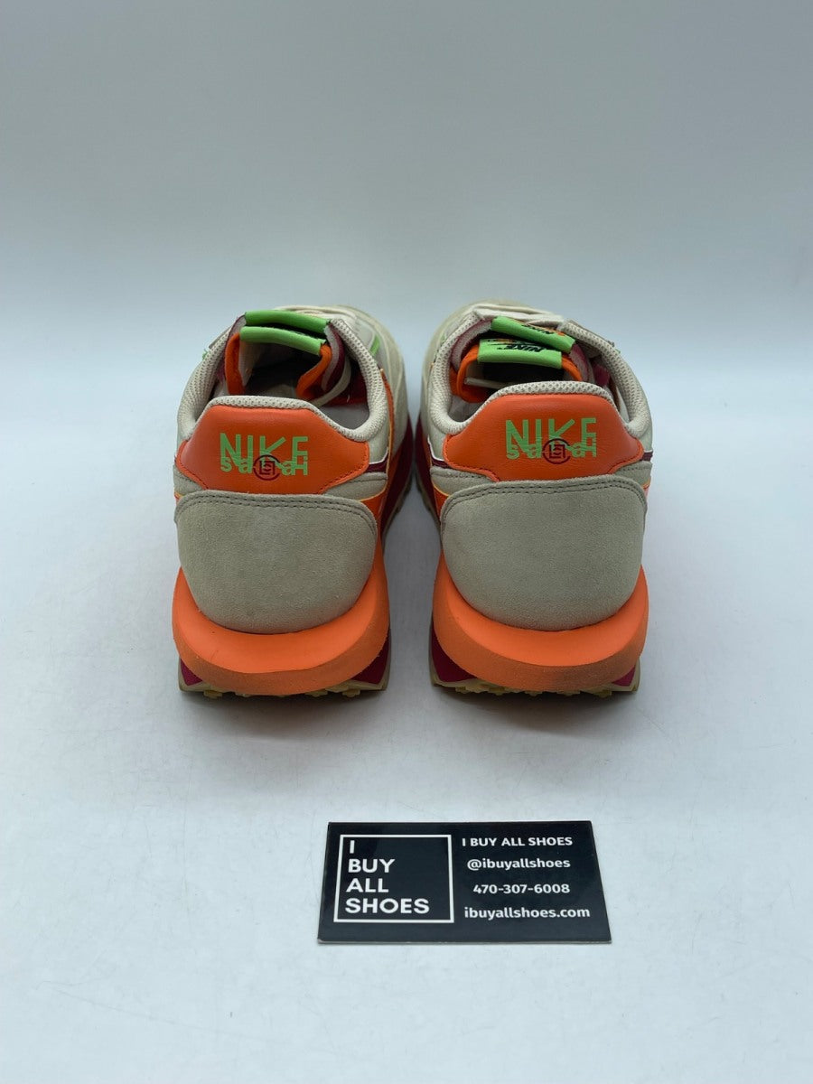 Nike LD Waffle sacai CLOT Kiss of Death Net Orange Blaze 11.5 (Moderately Worn Pre-Owned) - Image 3