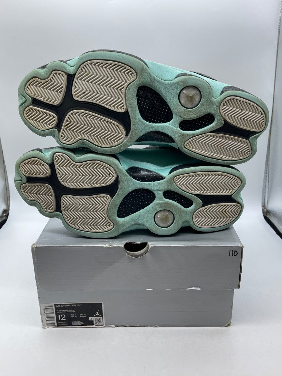 Jordan 13 Retro Black Island Green 12 (Moderately Worn Pre-Owned) - Image 7
