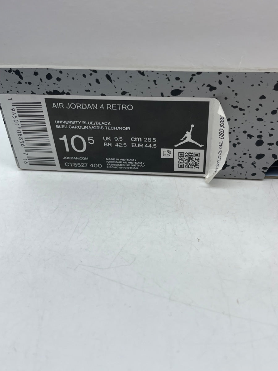 Jordan 4 Retro University Blue 10.5 (Moderately Worn Pre-Owned) - Image 9