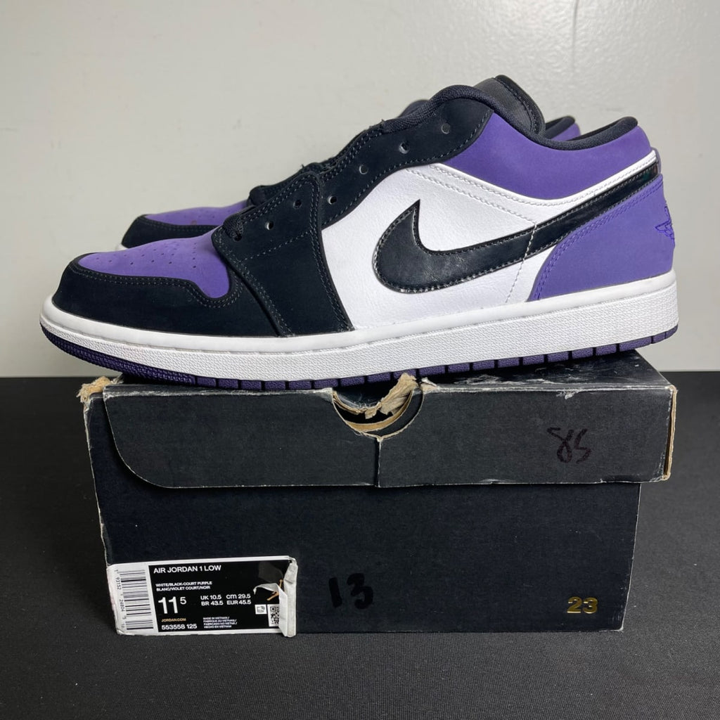Jordan 1 Low Court Purple (Size 11.5) - aux