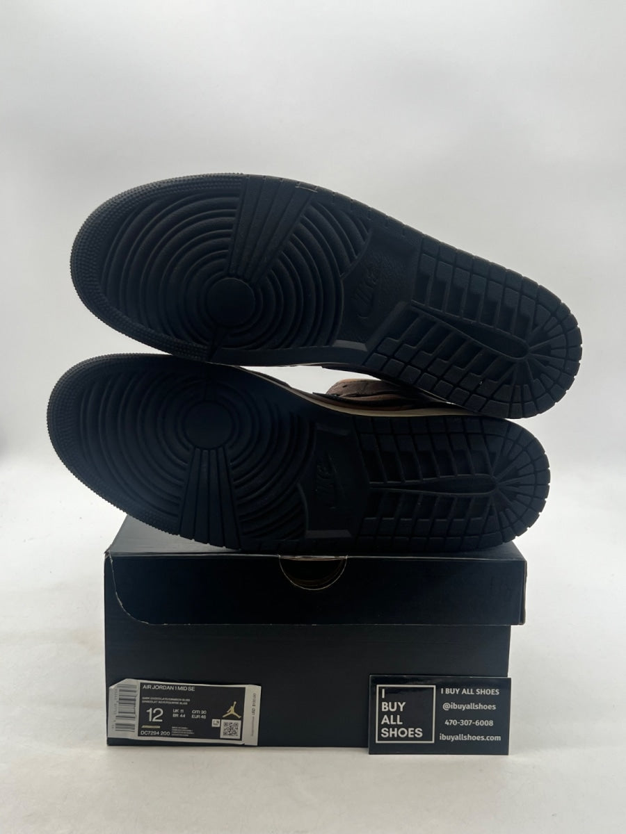 Jordan 1 Mid SE Dark Chocolate 12 (Lightly Worn Pre-Owned) - Image 8