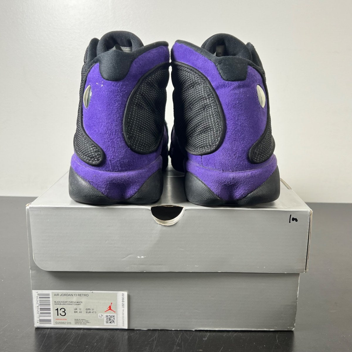 Jordan 13 Retro Court Purple 13 (Moderately Worn Pre-Owned)JordanBlack/Court Purple-White - Image 5
