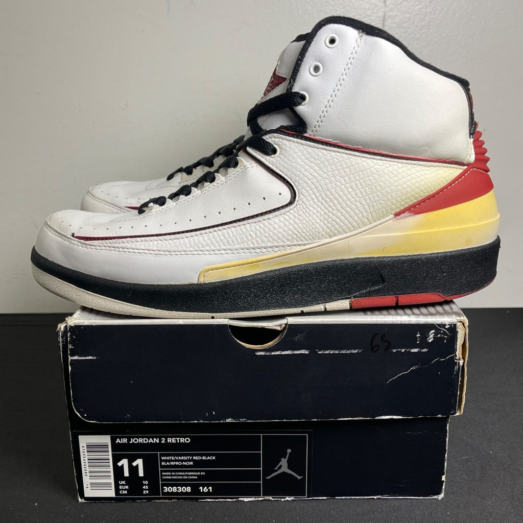 Jordan 2 Retro White Varsity Red (2004) (Size 11) - Image 3
