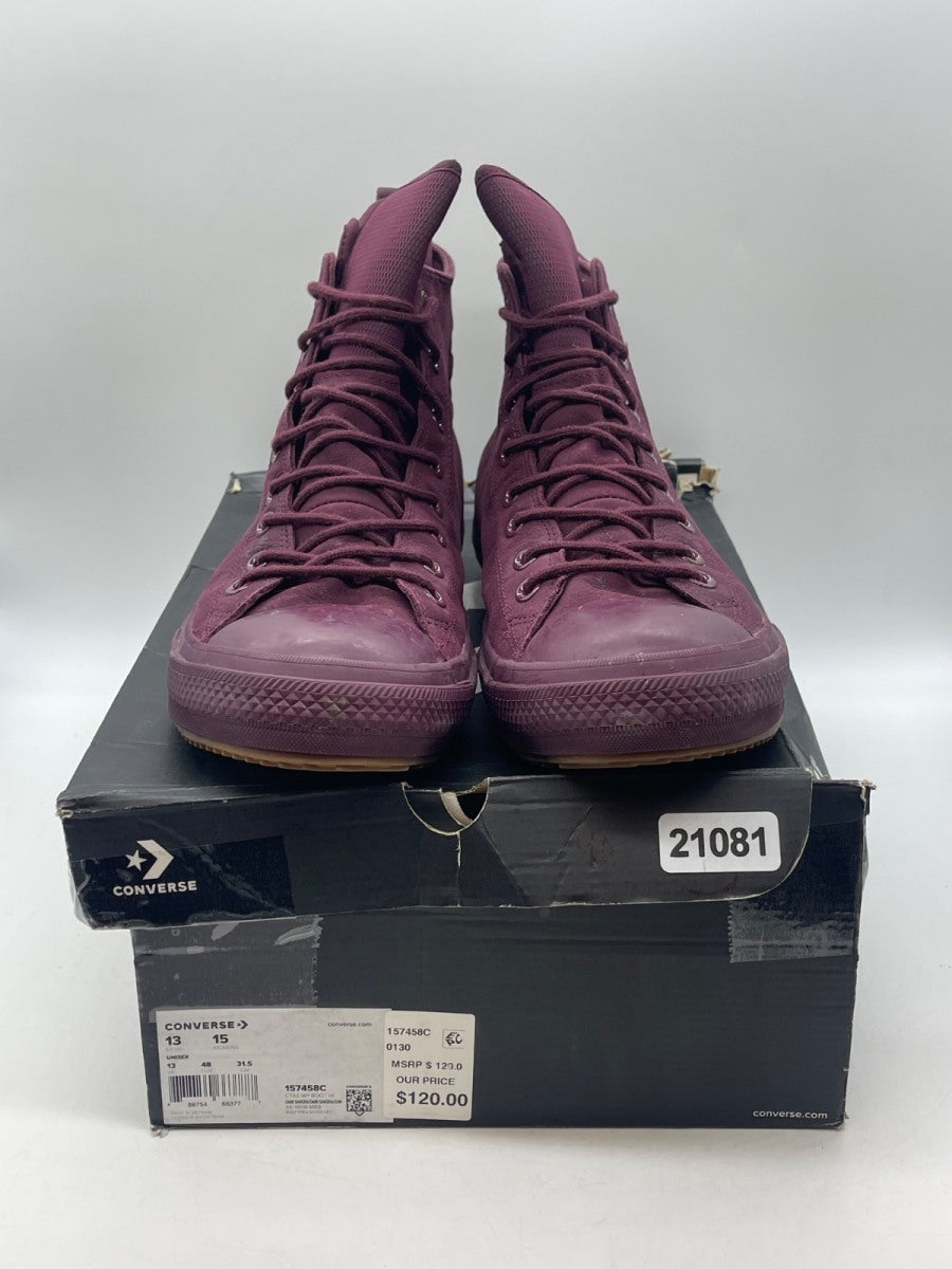 Converse Chuck Taylor All Star Waterproof Hi 'Dark Sangria' 13 (Moderately Worn Pre-Owned) - Image 2