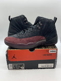 Jordan 12 Retro SP A Ma Maniére Black (Women's) 13W (Moderately Worn Pre-Owned)JordanBlack/Black-Burgundy Crush - Image 1