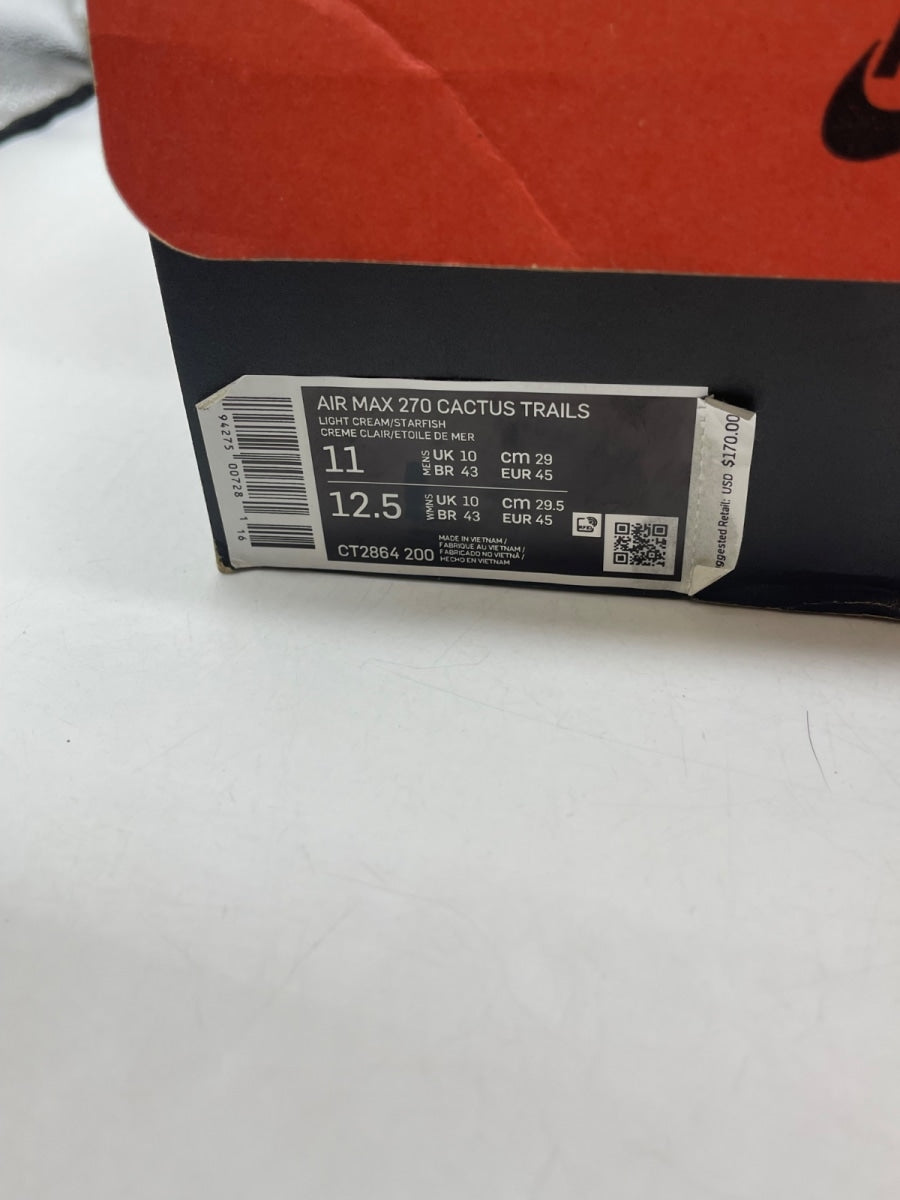 Nike Air Max 270 React ENG Travis Scott Cactus Trails 11 (Moderately Worn Pre-Owned) - Image 9