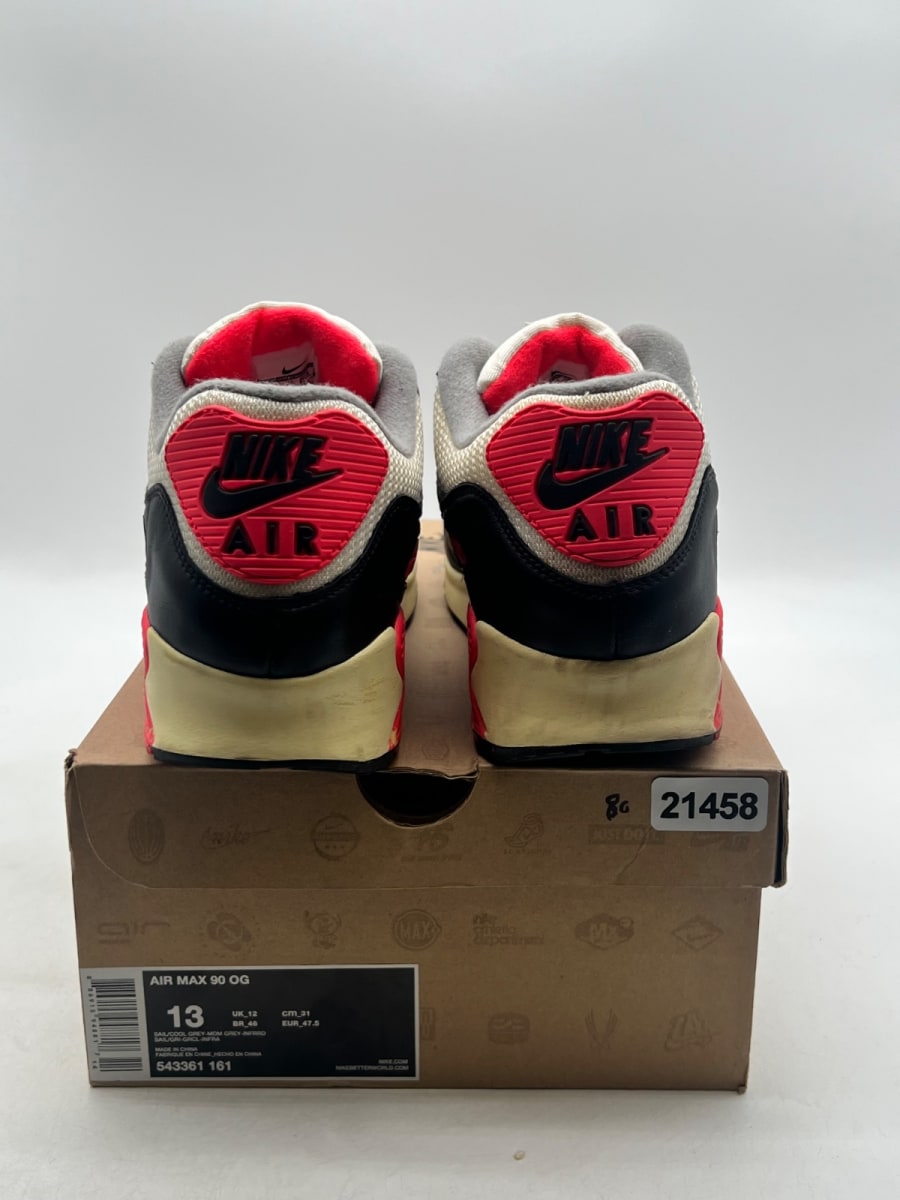 Nike Air Max 90 Infrared Vintage (2013) 13 (Moderately Worn Pre-Owned) - Image 3