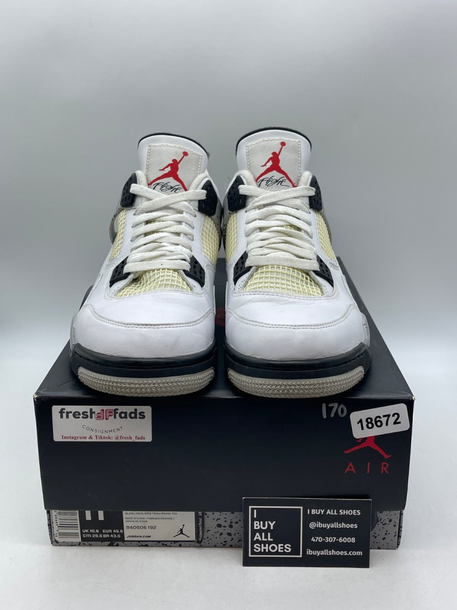 Jordan 4 Retro White Cement (2016) 11.5 (Heavily Worn Pre-Owned) - Image 2