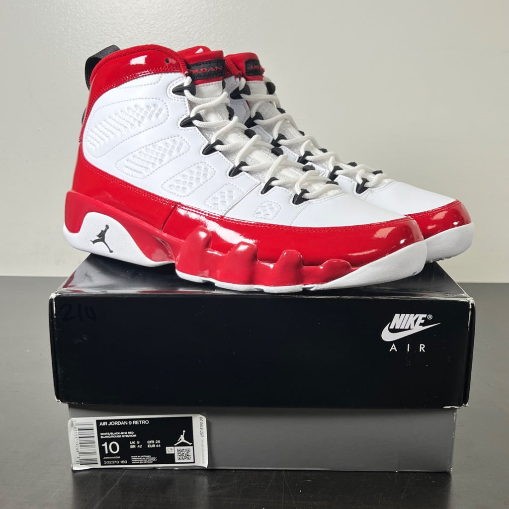 Jordan 9 Retro White Gym Red 10 (New Pre-Owned)Jordan - Image 1