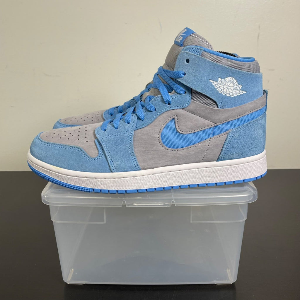 Jordan 1 High Zoom Air CMFT 2 Cement University Blue 10 (Moderately Worn Pre-Owned)JordanCement Grey/University Blue/White - Image 3