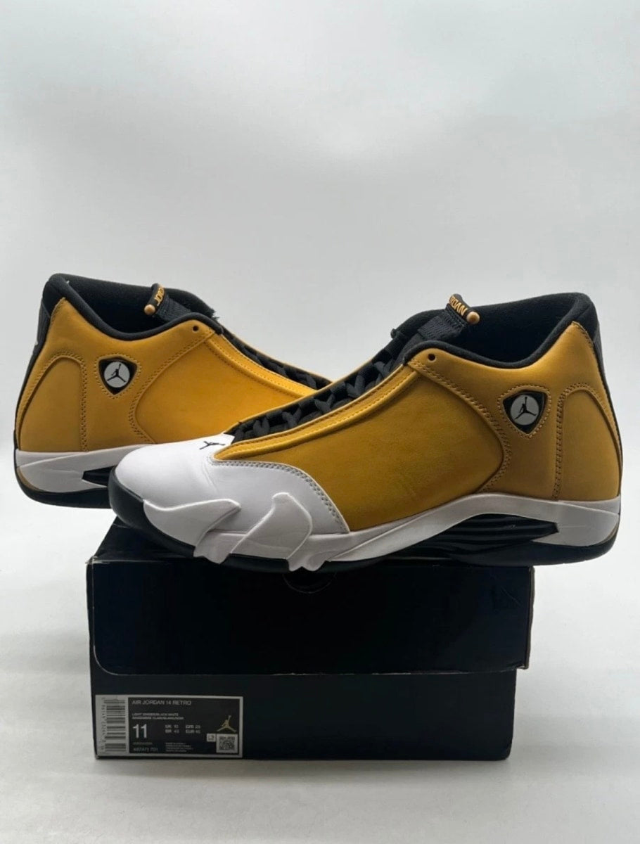 Jordan 14 Retro Light Ginger (2022) 11 (Lightly Worn Pre-Owned)JordanLight Ginger/Black/White - Image 1