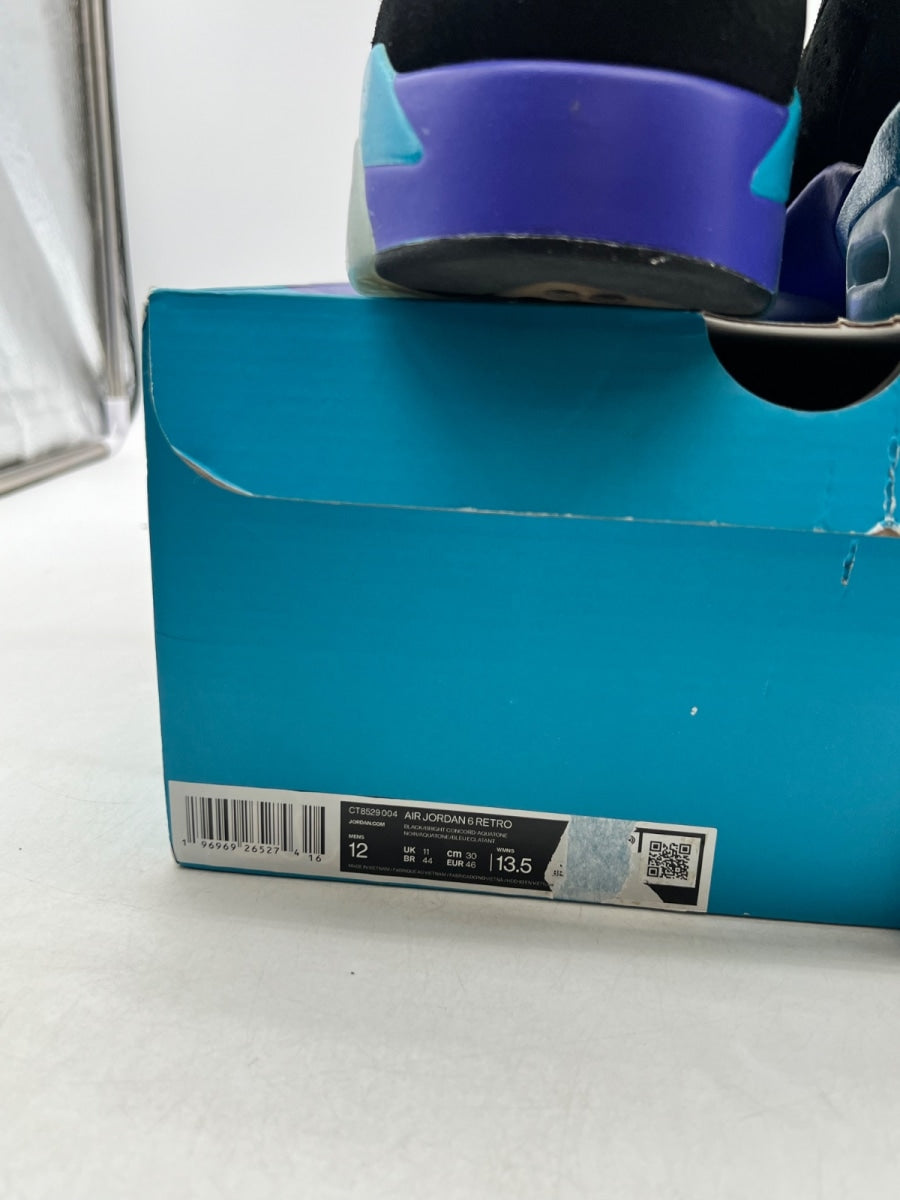 Jordan 6 Retro Aqua 12 (Lightly Worn Pre-Owned) - Image 6