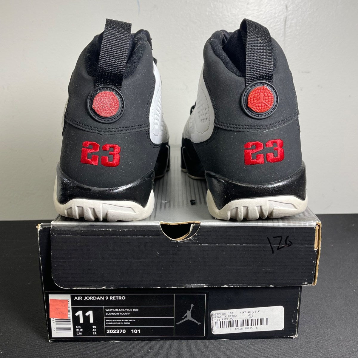 Jordan 9 Retro White Black Red (2002) (Size 11) - Image 4